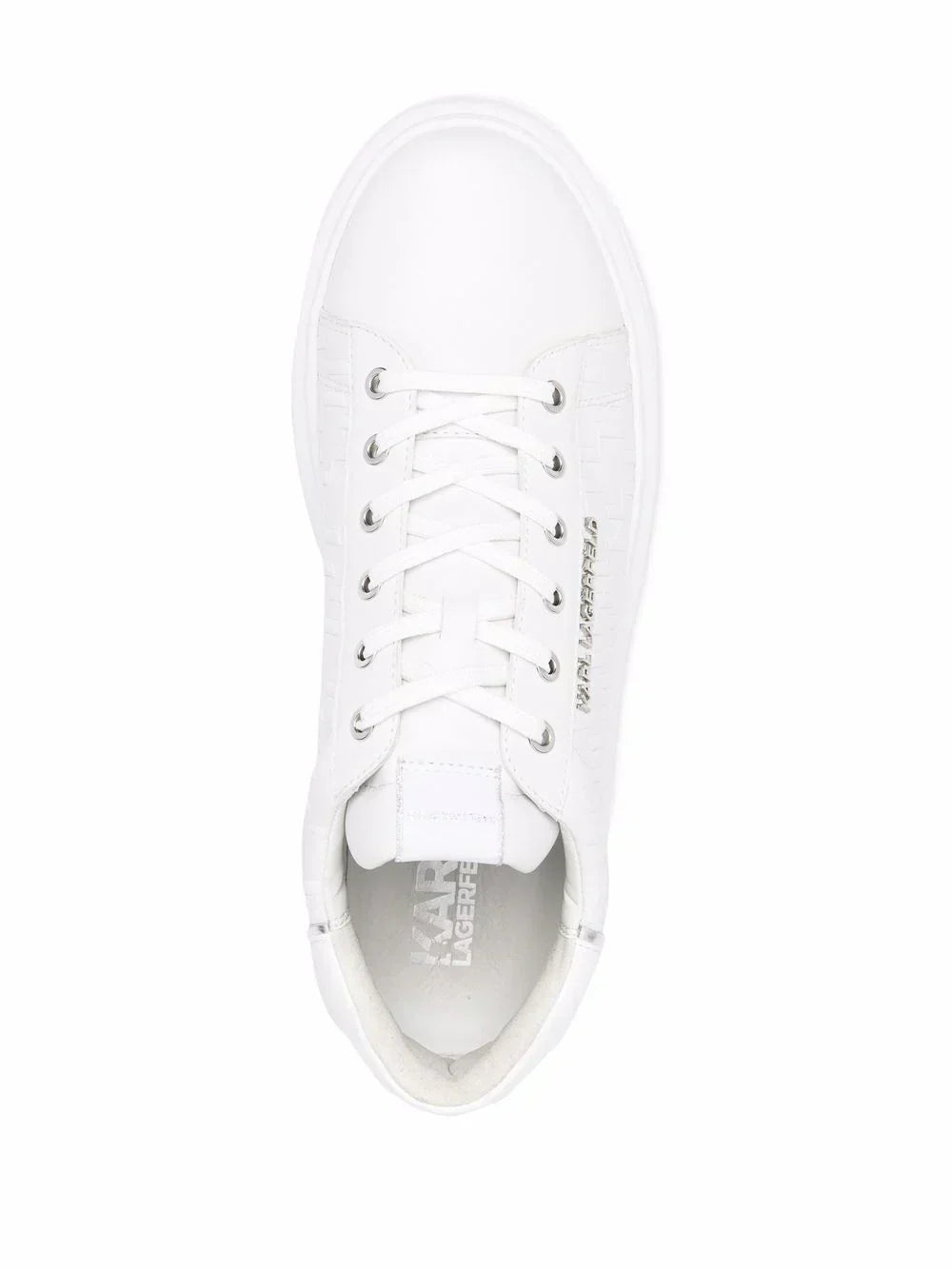 KARL LAGERFELD MONOGRAM KAPRI LEATHER SNEAKERS