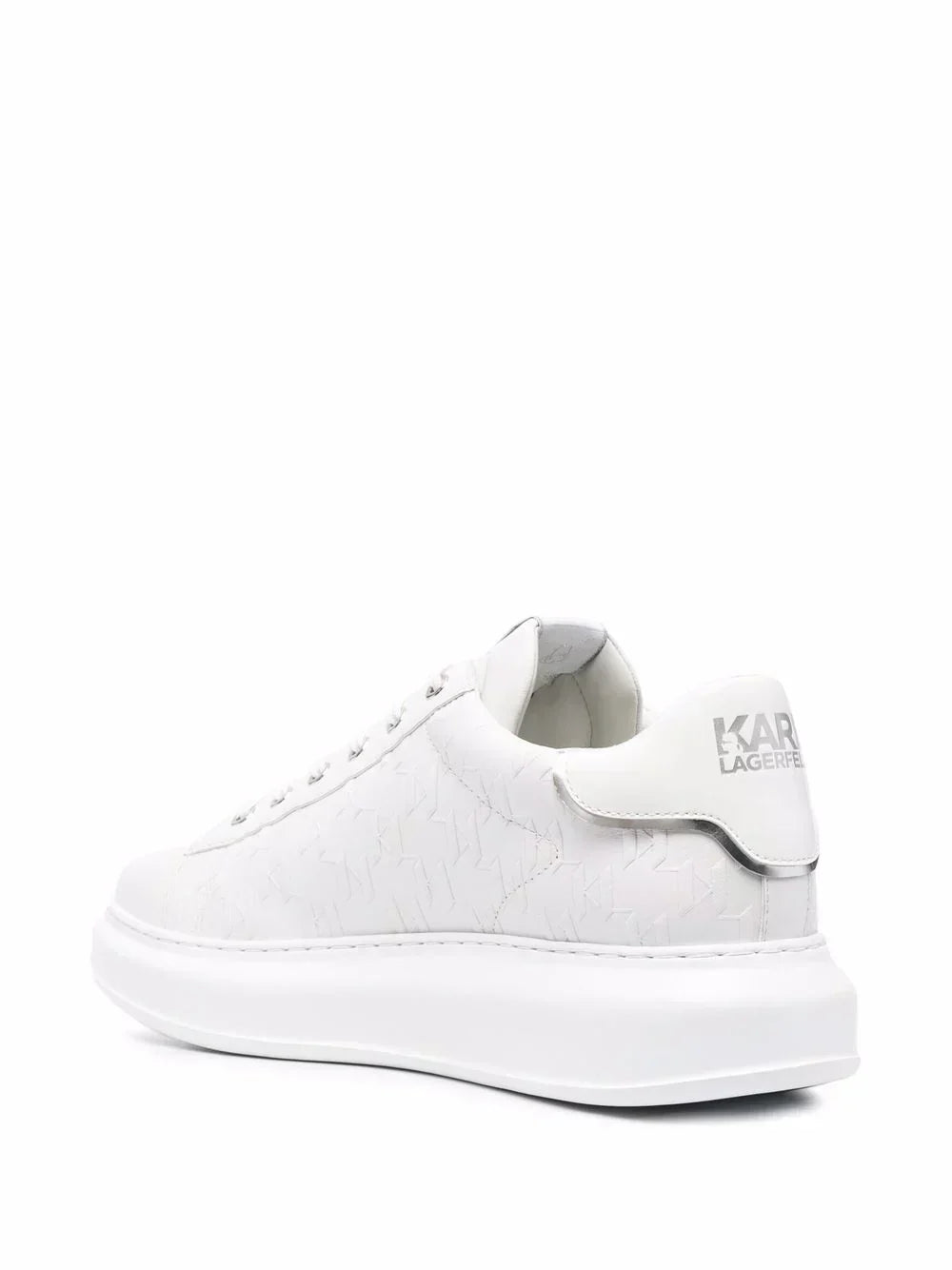KARL LAGERFELD MONOGRAM KAPRI LEATHER SNEAKERS
