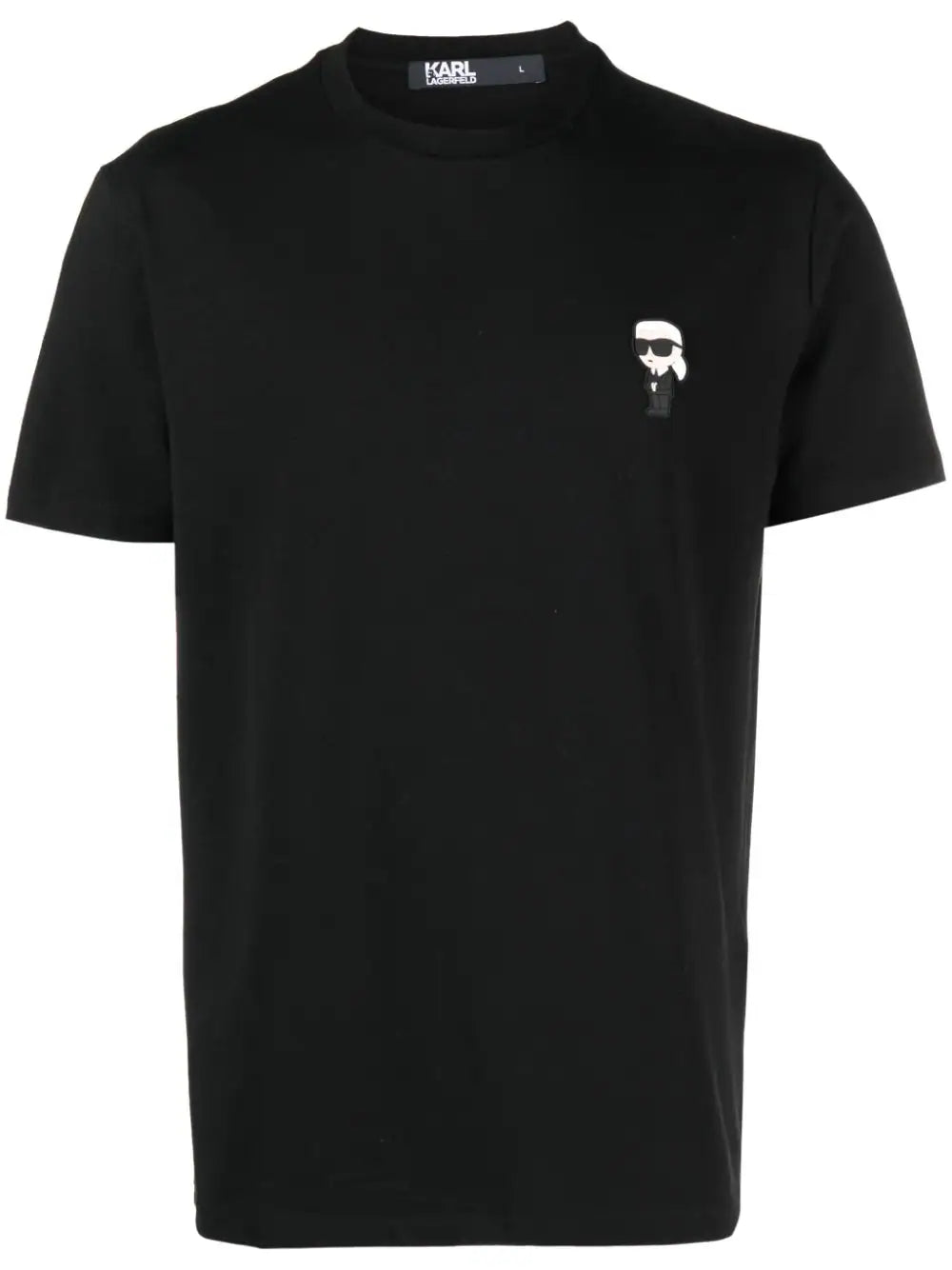 KARL LAGERFELD PATCH-DETAIL COTTON T-SHIRT