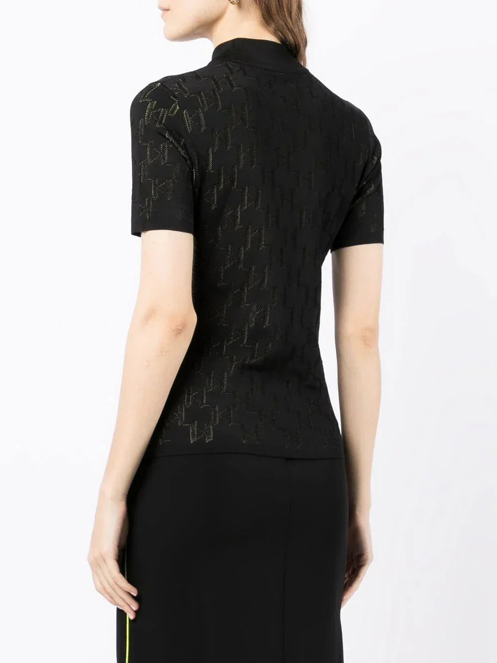 KARL LAGERFELD MONOGRAM KNITTED TOP