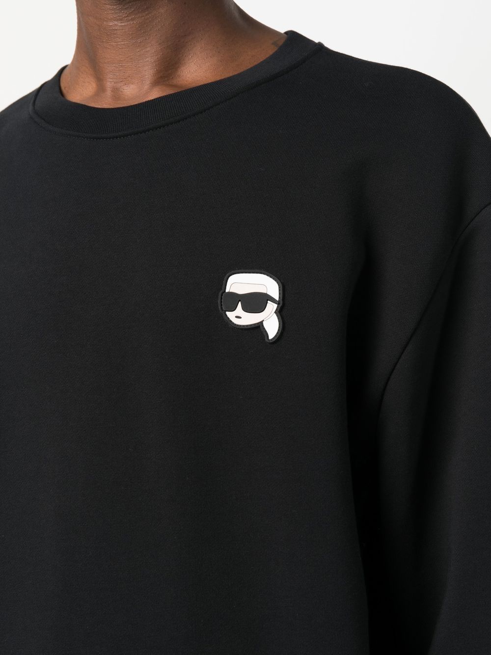 KARL LAGERFELD IKONIK PATCH ORGANIC COTTON JERSEY