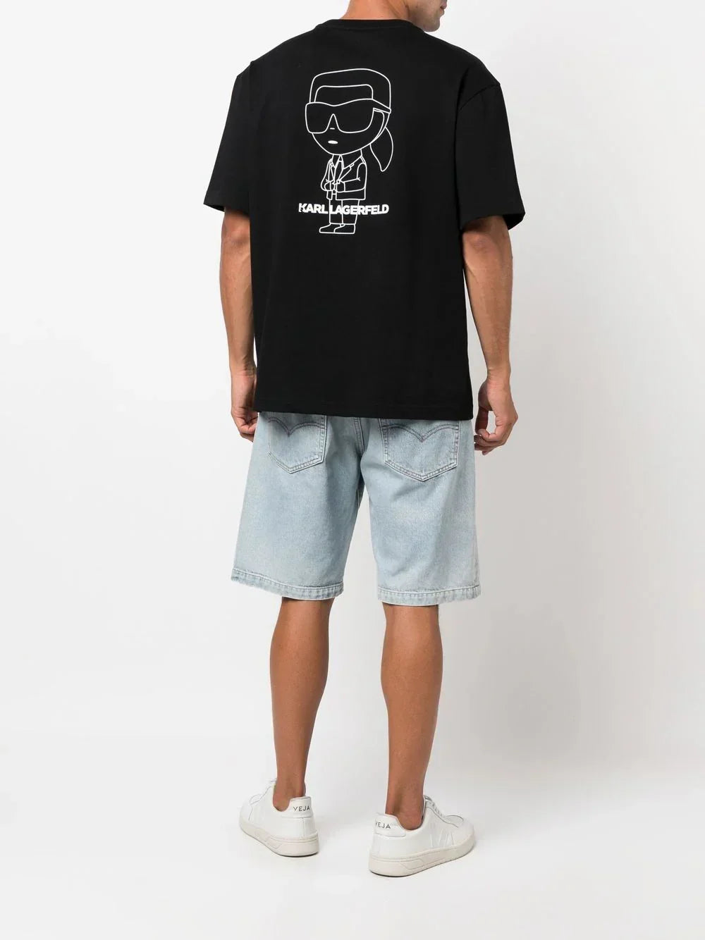 Karl Lagerfeld Ikonik appliqué-detail T-shirt