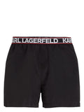 KARL LAGERFELD ESSENTIAL LOGO-PRINT SWIM SHORTS