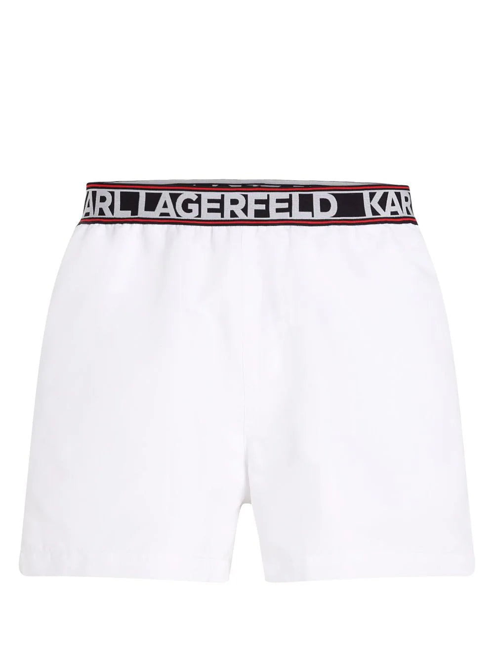 KARL LAGERFELD ESSENTIAL LOGO-PRINT SWIM SHORTS