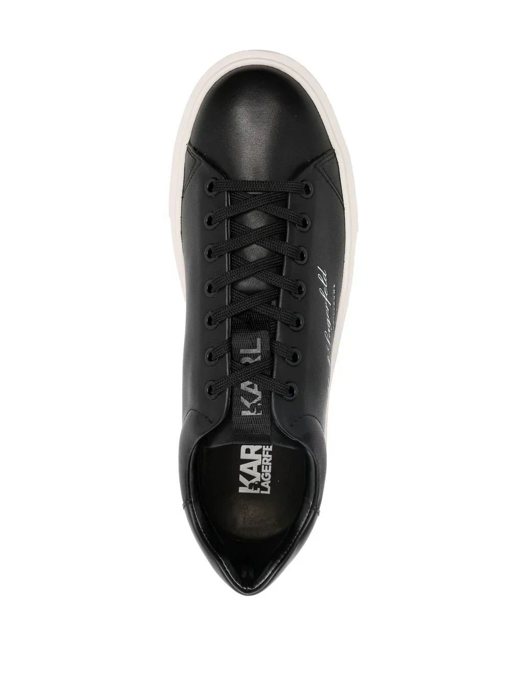 KARL LAGERFELD DEBOSSED LOGO LOW-TOP SNEAKERS