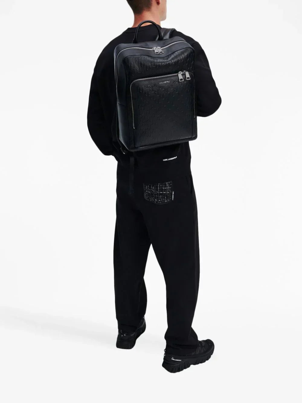 KARL LAGERFELD K/LOOM LEATHER BACKPACK