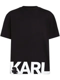 KARL LAGERFELD LOGO-HEM T-SHIRT