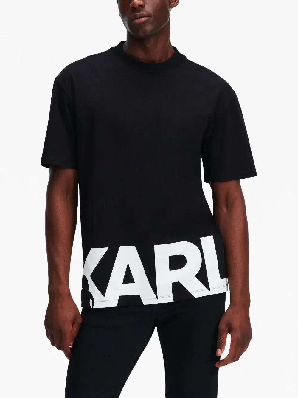 KARL LAGERFELD LOGO-HEM T-SHIRT
