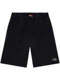 Diesel P-Marshy-Od logo-embossed cotton track shorts