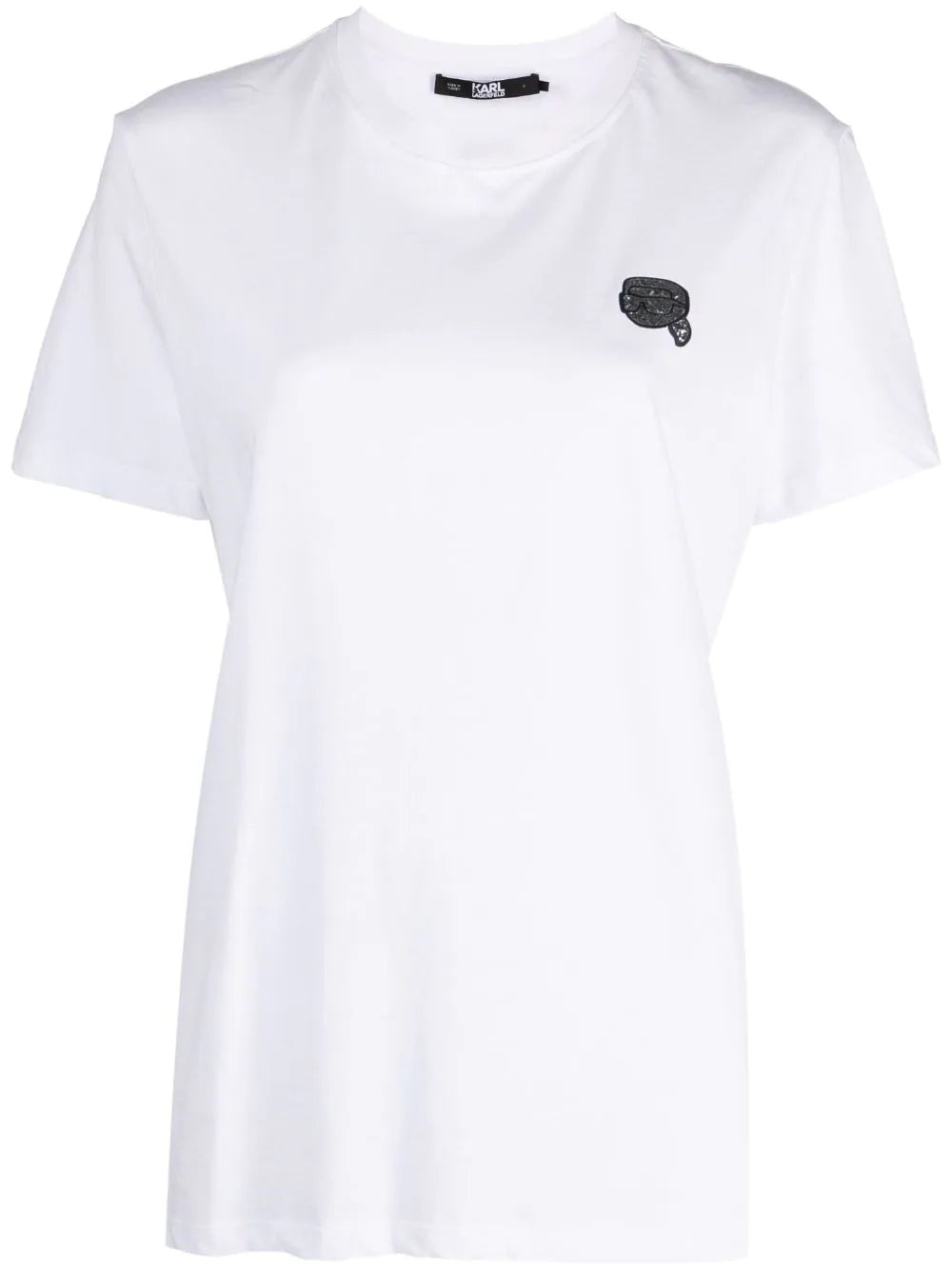 KARL LAGERFELD IKONIK 2.0 GLITTER ORANIC COTTON T-SHIRT