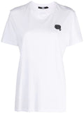 KARL LAGERFELD IKONIK 2.0 GLITTER ORANIC COTTON T-SHIRT