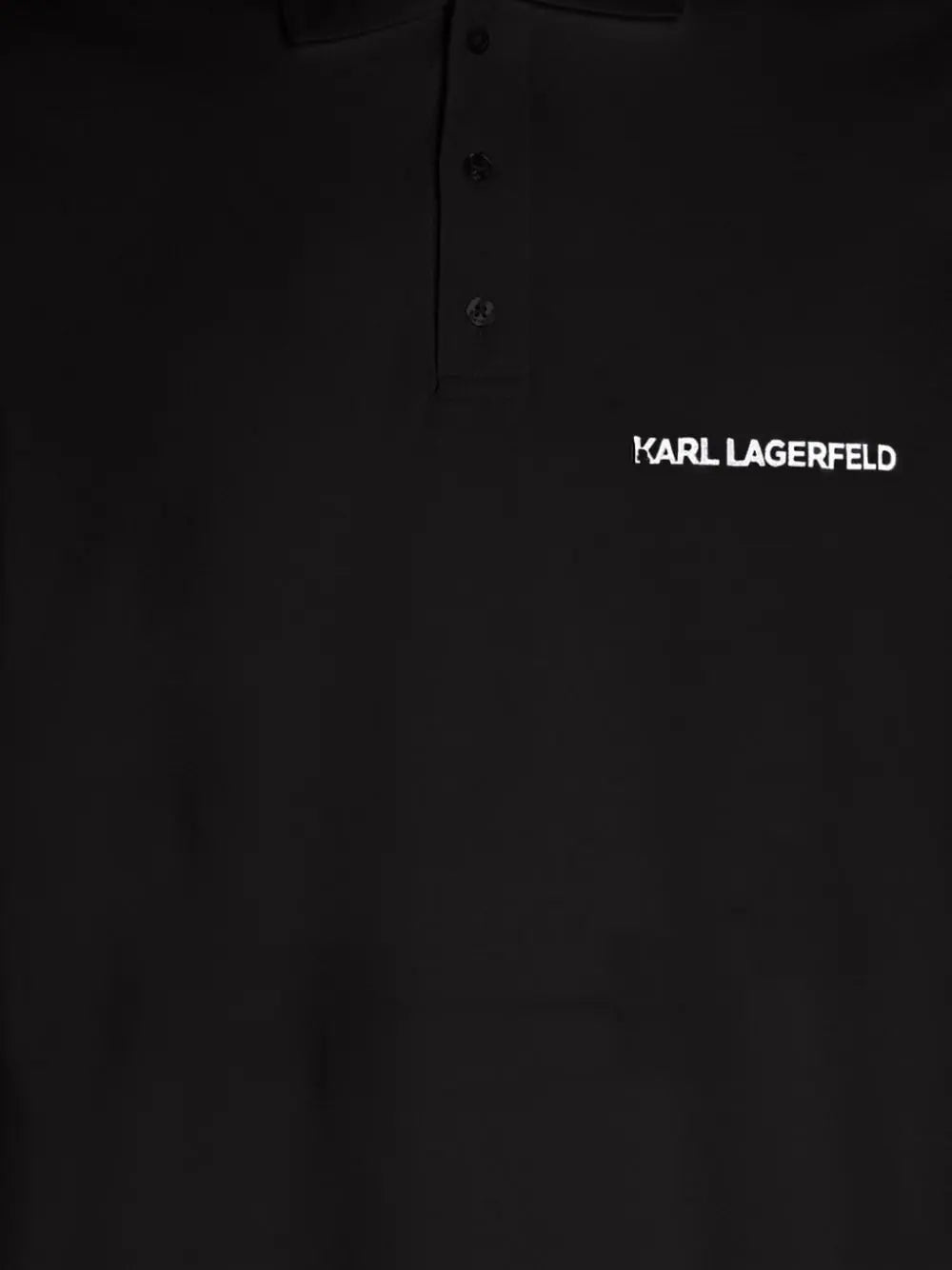 KARL LAGERFELD LOGO-PRINT ORGANIC COTTON POLO SHIRT