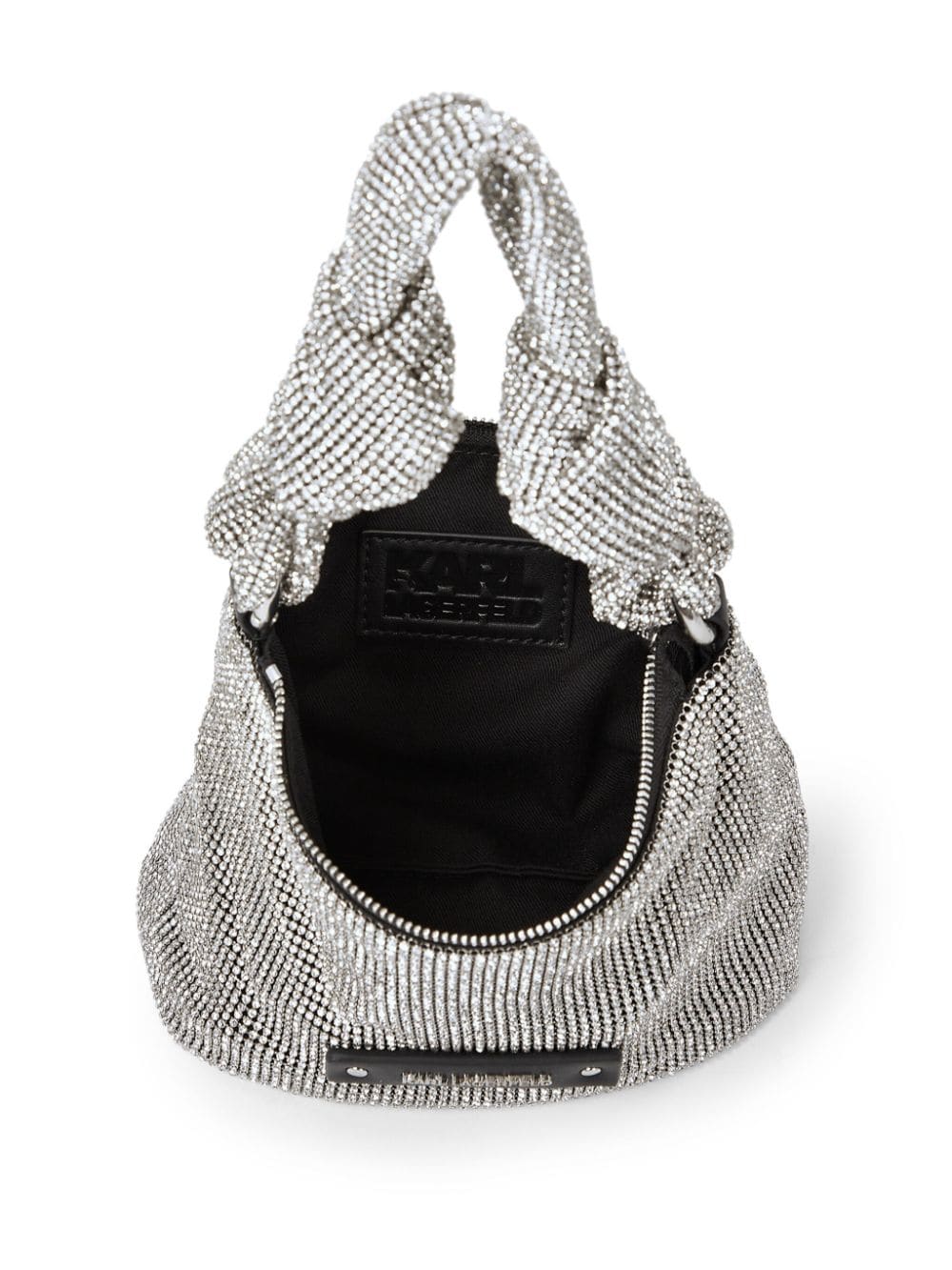 KARL LAGERFELD K/EVENING CRYSTAL-EMBELLISHED SHOULDER BAG