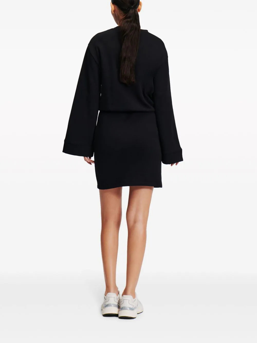 KARL LAGERFELD WIDE-SLEEVE ORAGANIC COTTON MINI DRESS