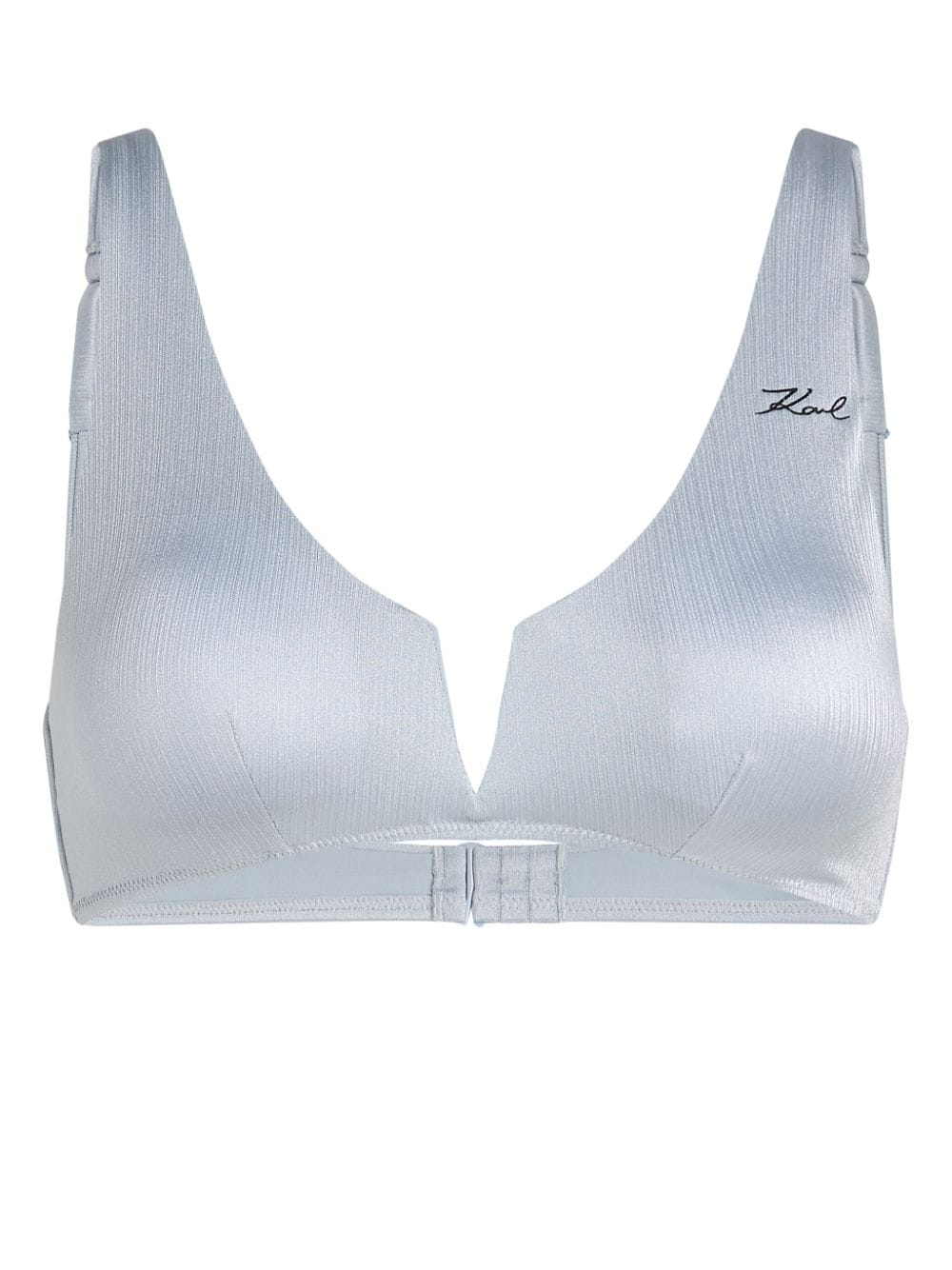 KARL LAGERFELD METALLIC BIKINI TOP