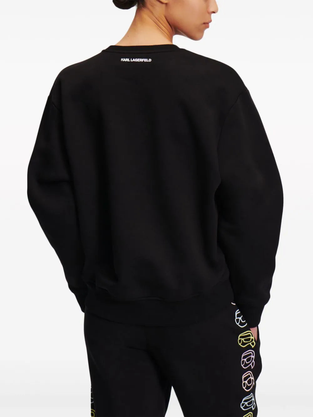 KARL LAGERFELD IKONIK OUTLINE ORGANIC-COTTON SWEATSHIRT