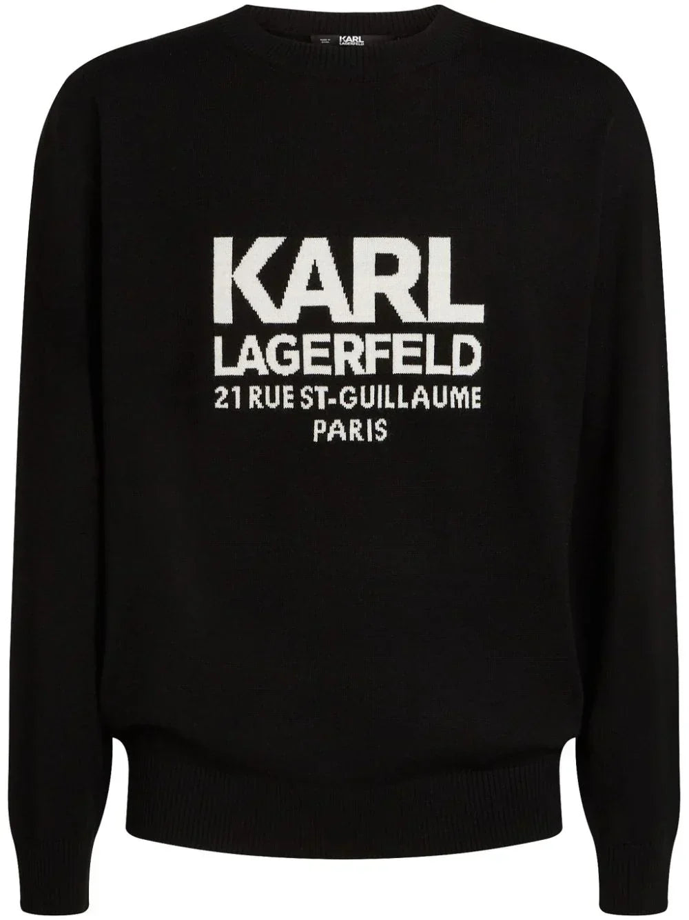 KARL LAGERFELD RUE ST-GUILLAUME INTARSIA WOOL JUMPER