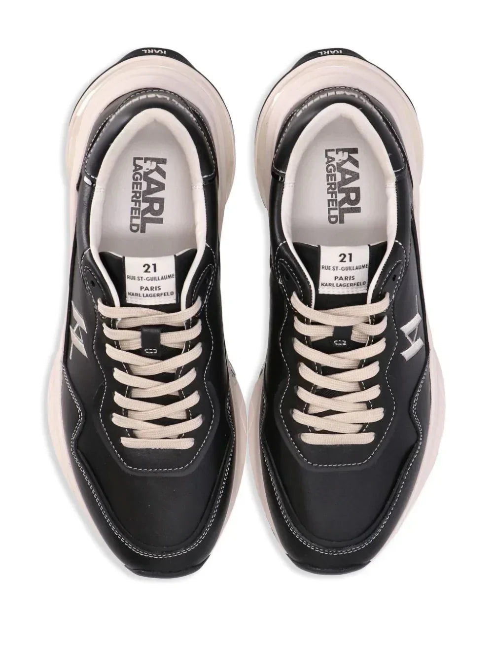 KARL LAGERFELD MONOGRAM LUX FINESSE PANELLED SNEAKERS