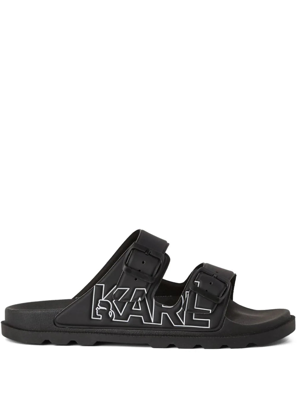 KARL LAGERFELD KONDO TRED DOUBLE-STRAP SANDALS