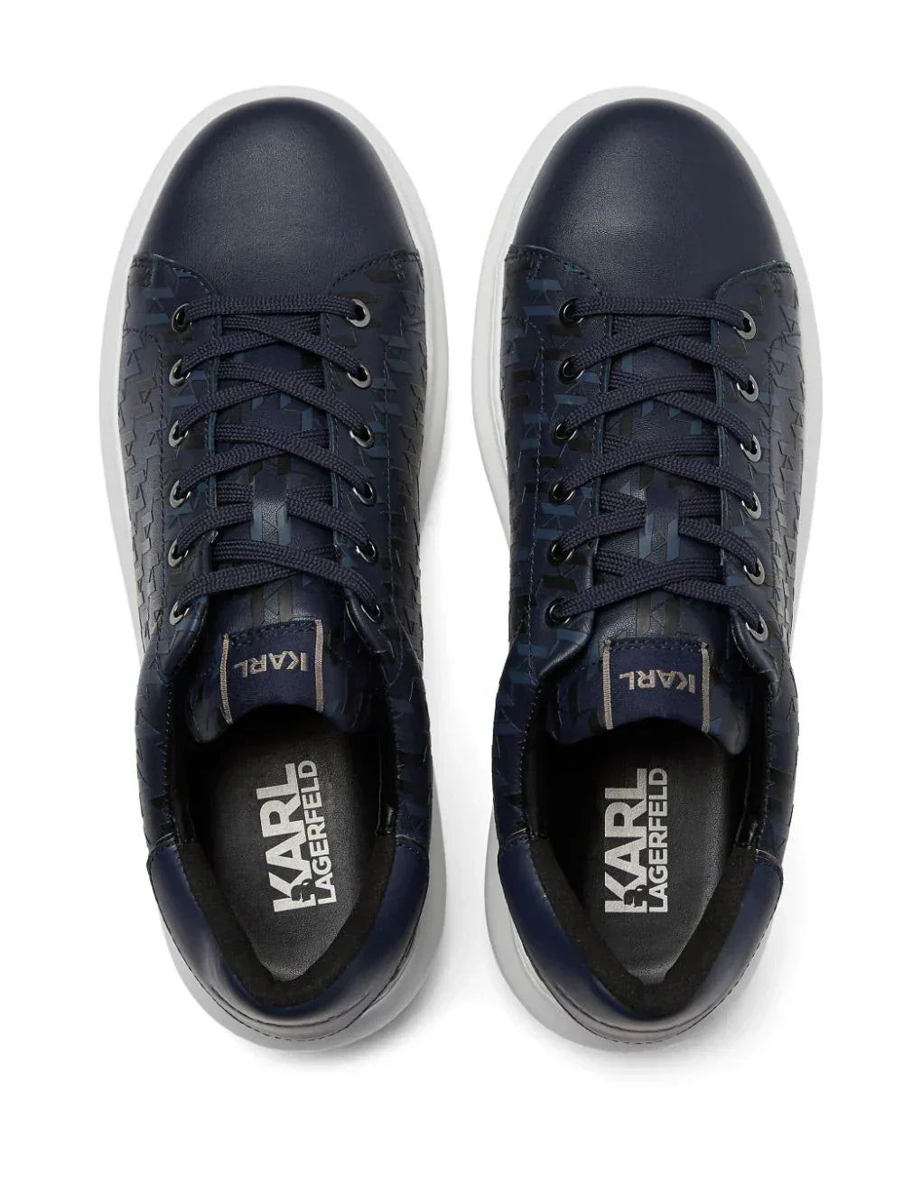 KARL LAGERFELD DUALTONE KAPRI LEATHER SNEAKERS