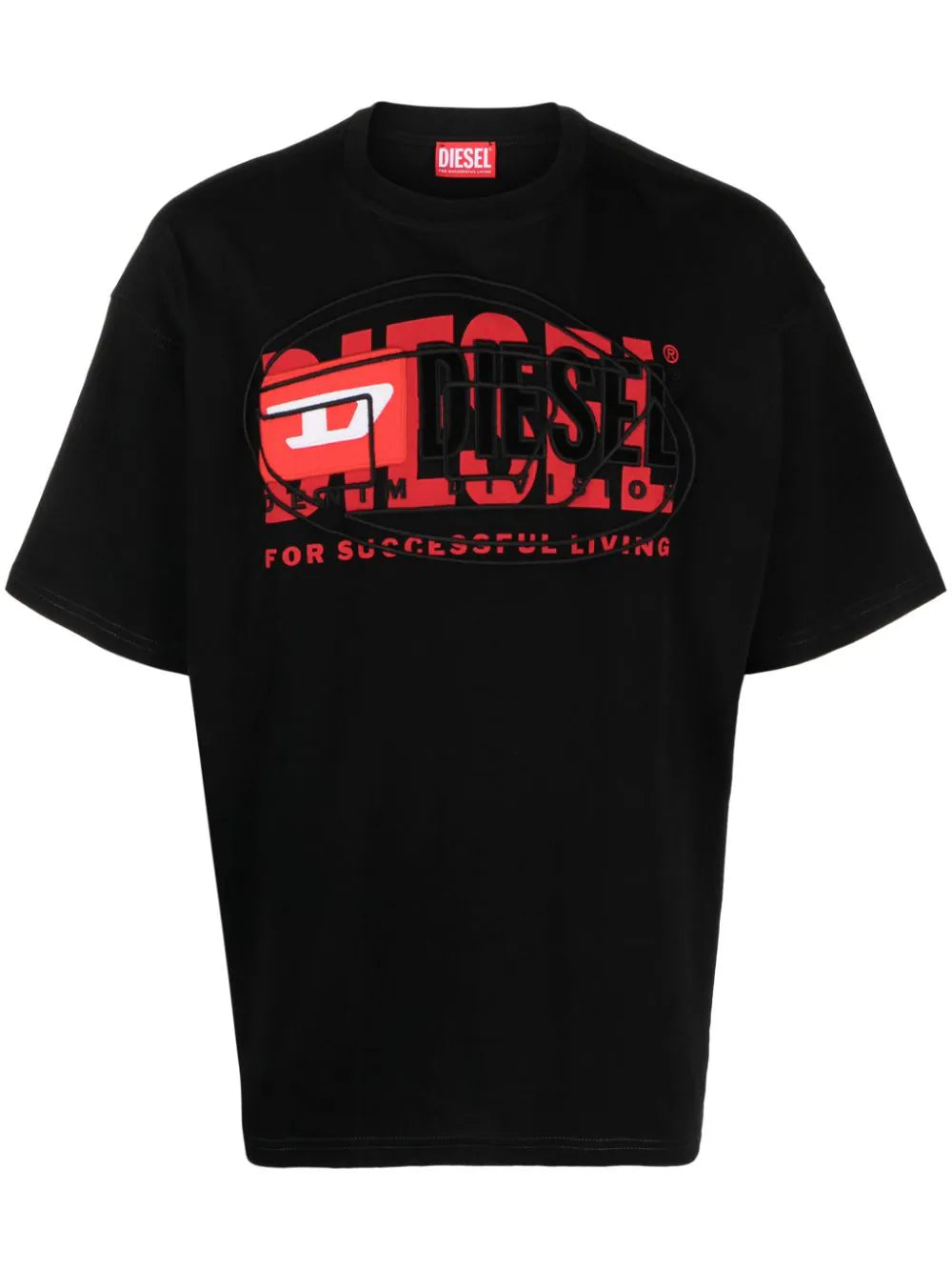 Diesel logo-embroidered cotton T-shirt