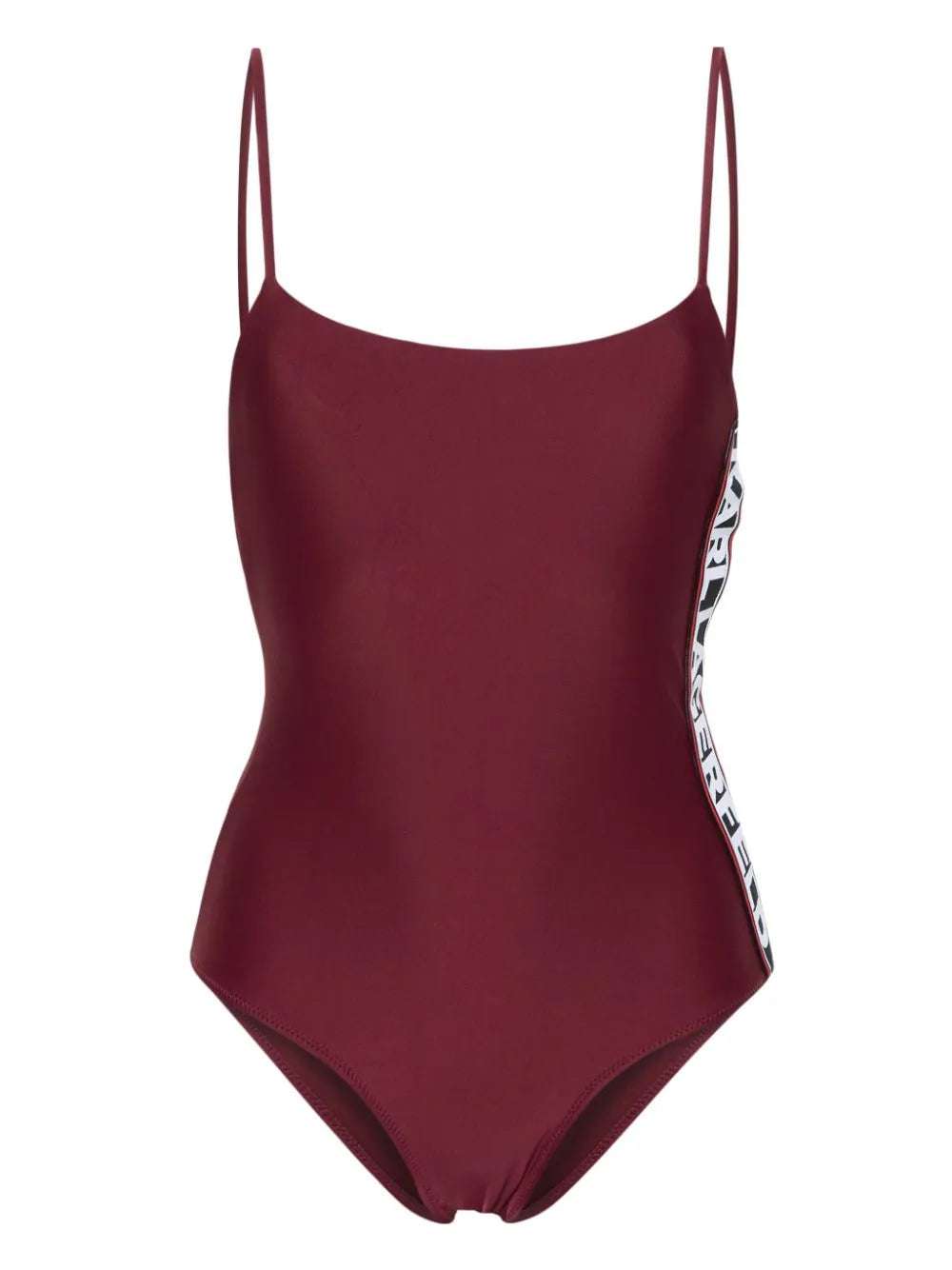KARL LAGERFELD JACQUARD-LOGO SWIMSUIT