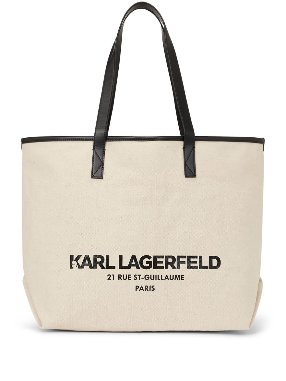 KARL LAGERFELD RUE ST-GUILLAUME CANVAS TOTE BAG