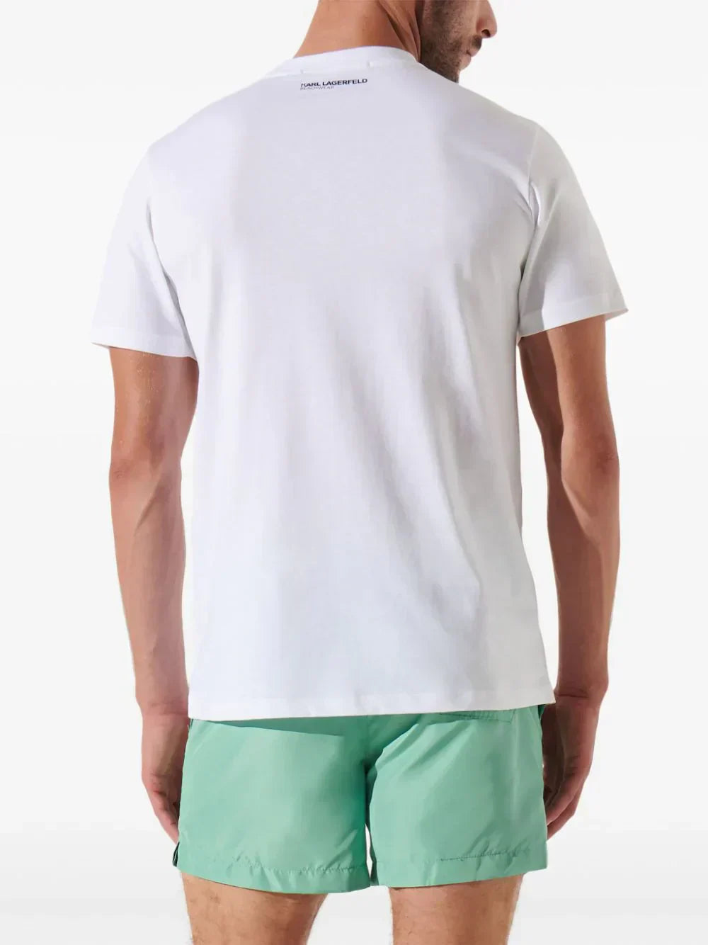 KARL LAGERFELD LOGO-PRINT ORGANIC COTTON T-SHIRT