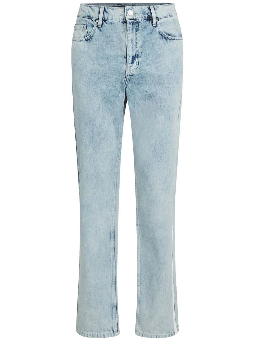 KARL LAGERFELD LOGO-TAPE STRAIGHT-LEG JEANS