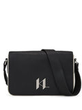 KARL LAGERFELD K/PLAK LEATHER MESSENGER BAG