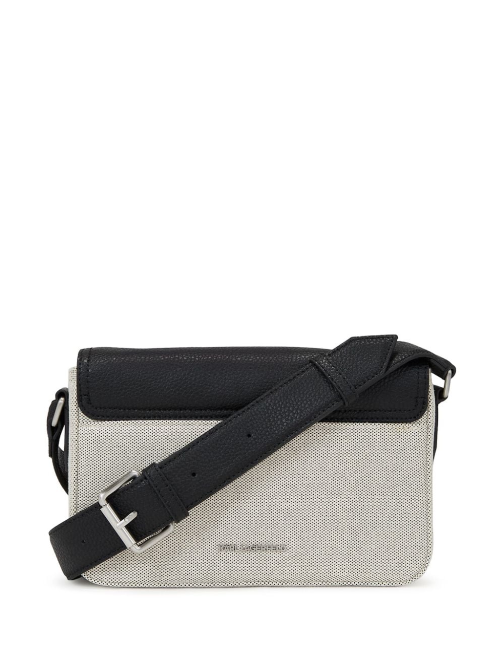 KARL LAGERFELD K/PLAK LEATHER MESSENGER BAG