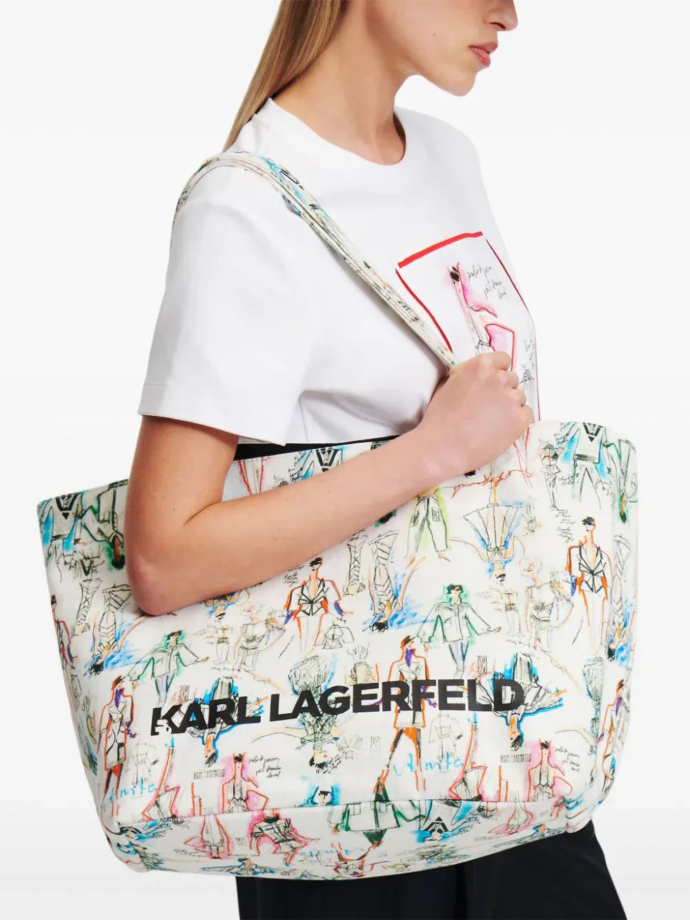KARL LAGERFELD K/SKETCHES TOTE BAG