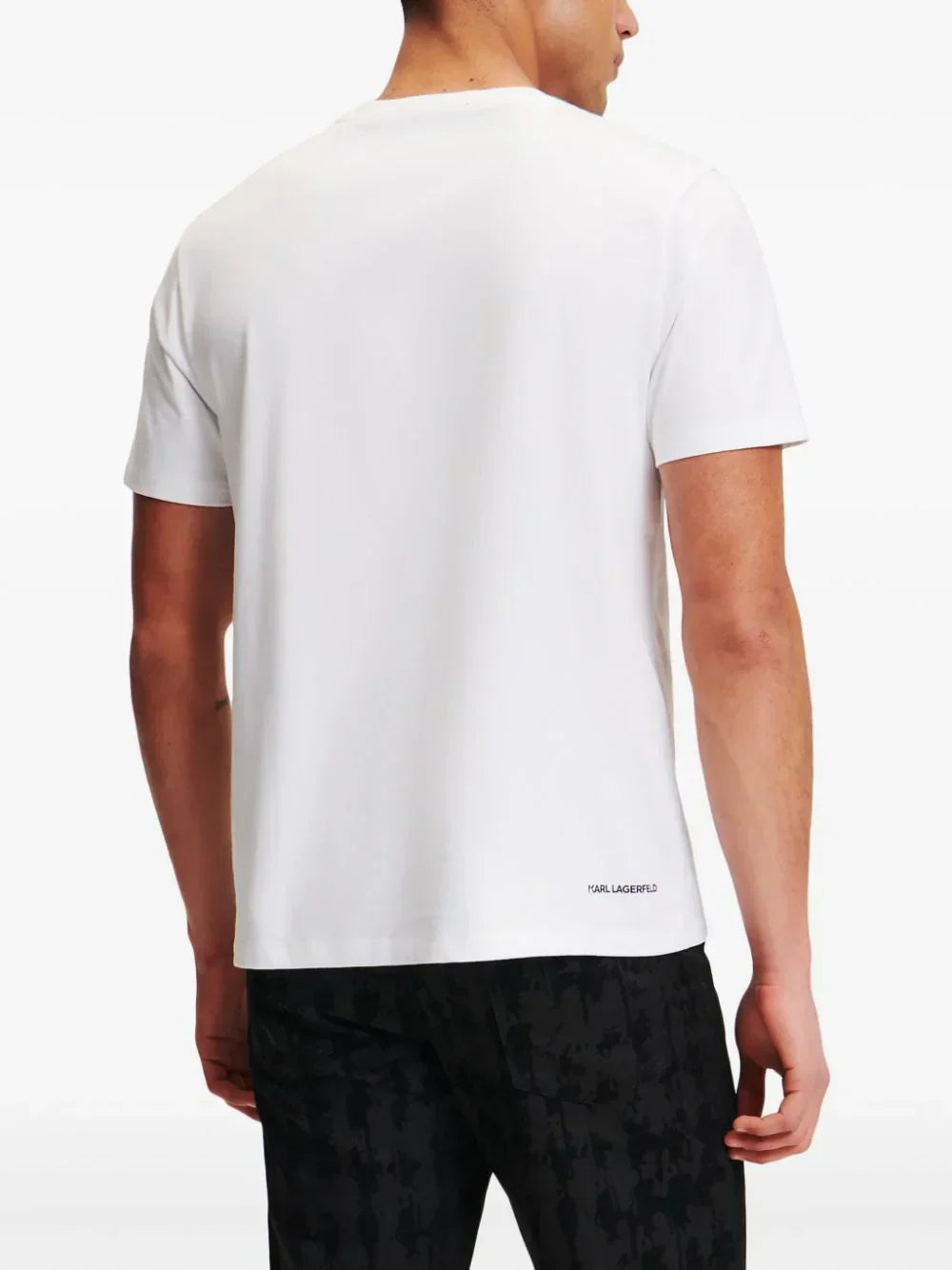 KARL LAGERFELD KAMEO LOGO-EMBROIDERED T-SHIRT