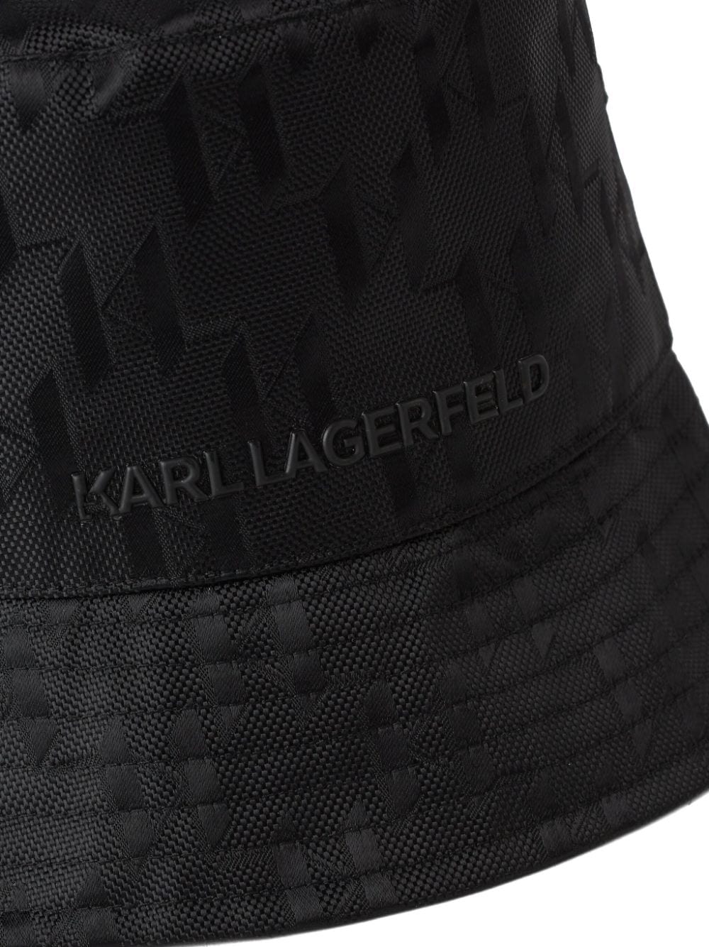 KARL LAGERFELD K/ETCH MONOGRAM JACQUARD BUCKET HAT