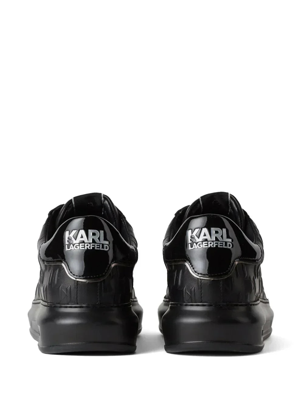 KARL LAGERFELD MONOGRAM KAPRI LEATHER SNEAKERS