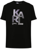 KARL LAGERFELD LOGO-PRINT COTTON T-SHIRT