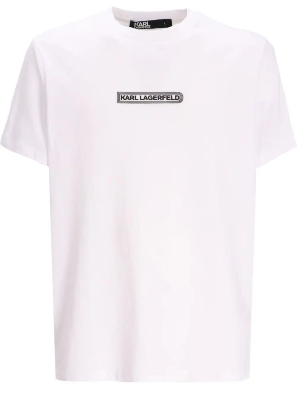 KARL LAGERFELD LOGO-APPLIQUE COTTON T-SHIRT