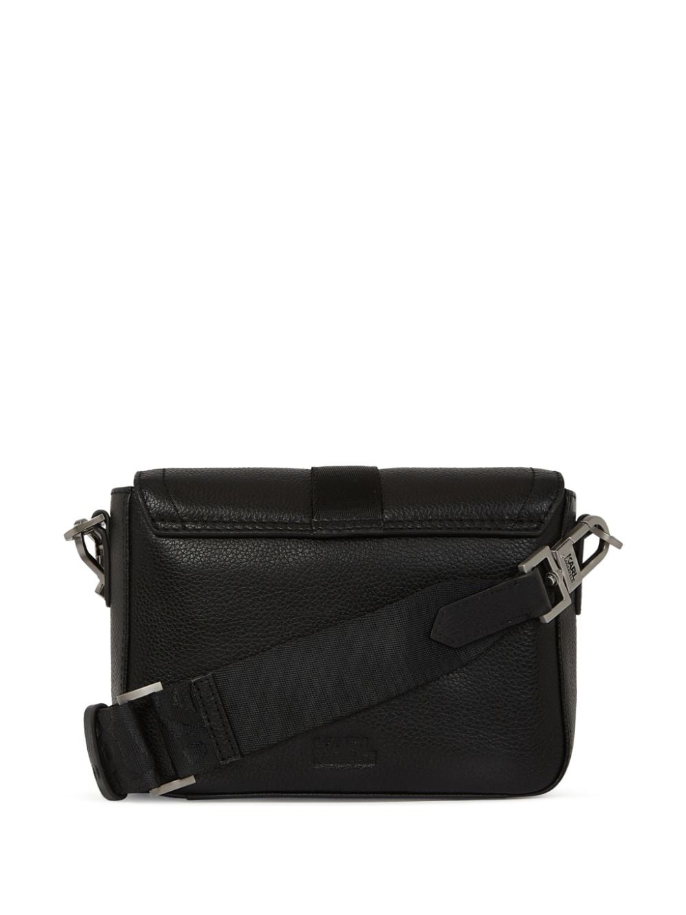 KARL LAGERFELD PEBBLED LEATHER MESSENGER BAG