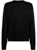 KARL LAGERFELD MONOGRAM-DEGRADE SWEATER