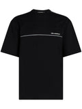 KARL LAGERFELD REFLECTIVE PIPE-LINED T-SHIRT