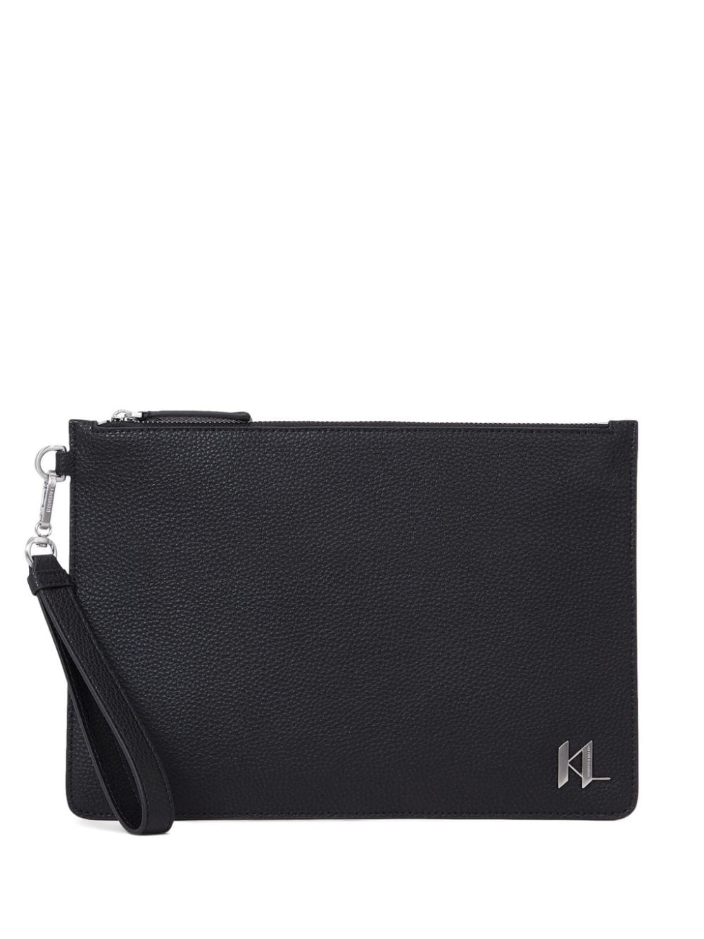 KARL LAGERFELD K/PLAK LEATHER CLUTCH BAG