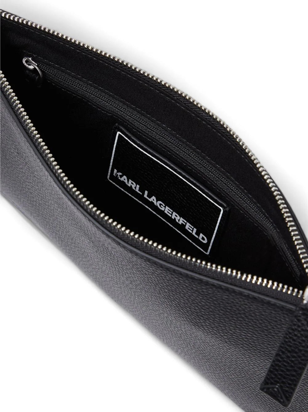 KARL LAGERFELD K/PLAK LEATHER CLUTCH BAG