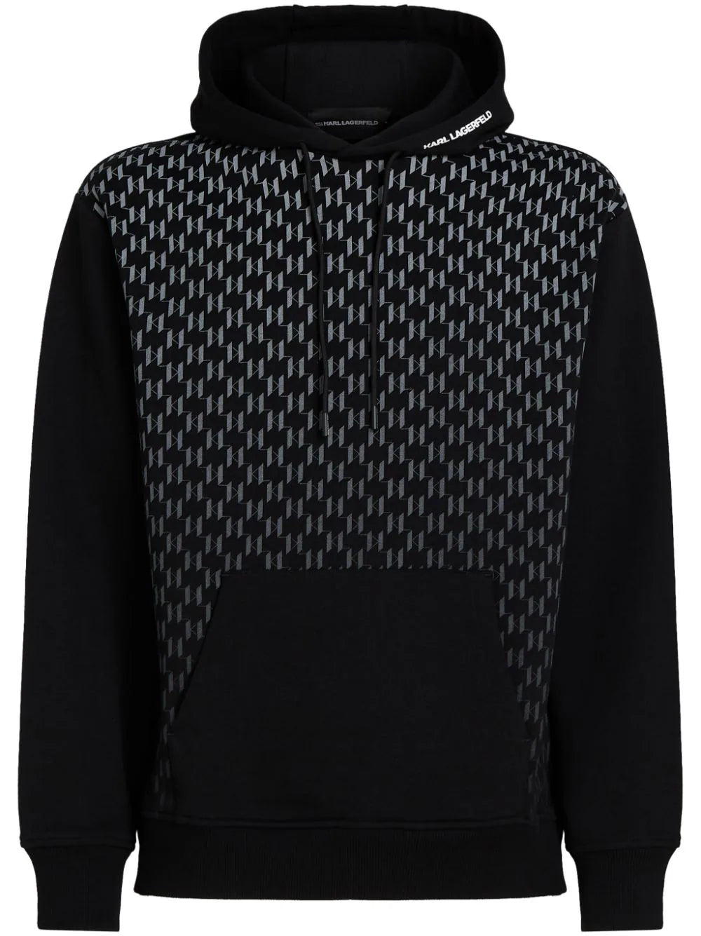 KARL LAGERFELD MONOGRAM-DEGRADE HOODIE