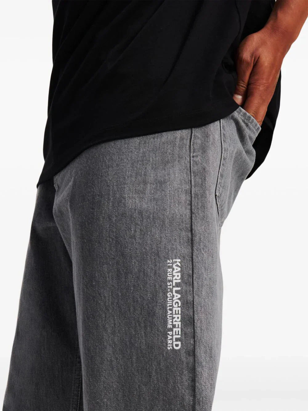 KARL LAGERFELD RUE ST-GUILLAUME WASHED-EFFECT JEANS