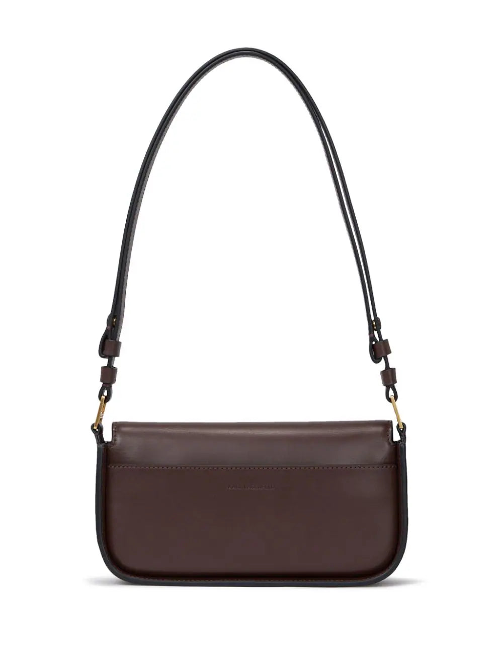 KARL LAGERFELD SIGNATURE LEATHER SHOULDER BAG