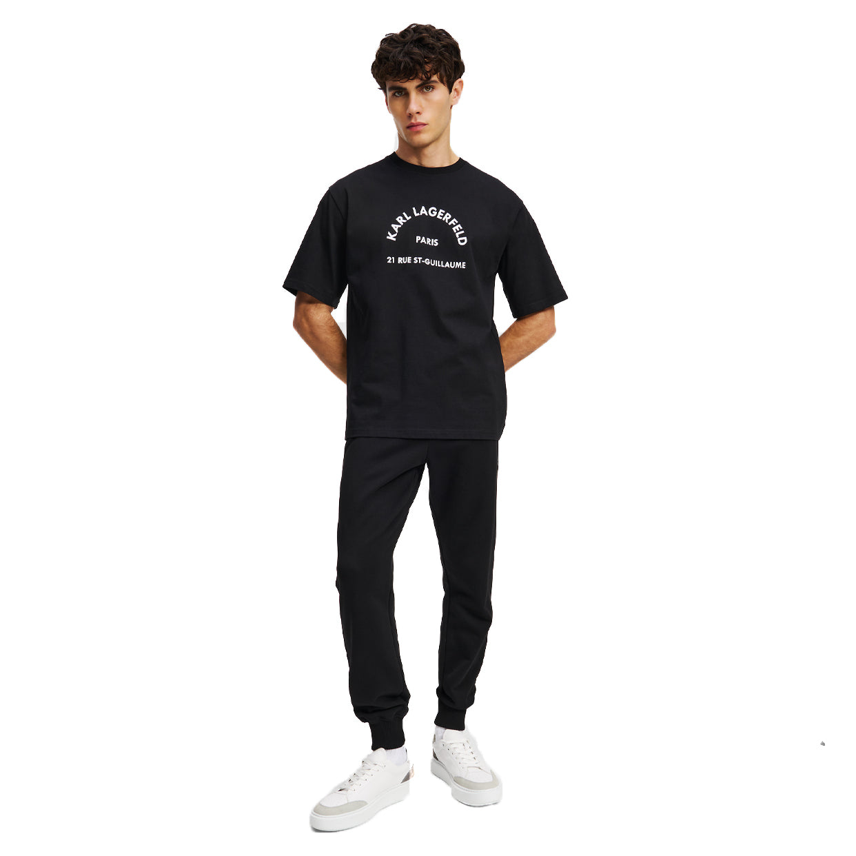 Karl Lagerfeld Rue St-Guillaume T-Shirt -Black